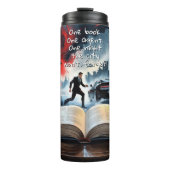 Add Text Name, Spy Mystery Action Book Novel タンブラー (正面)