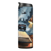 Add Text Name, Spy Mystery Action Book Novel タンブラー (回転右)