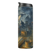 Add Text Name, Spy Mystery Action Book Novel タンブラー (回転右)