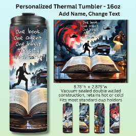 Add Text Name, Spy Mystery Action Book Novel タンブラー