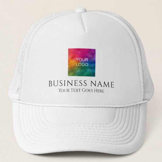 Add Upload Business Company Logo Personalized キャップ (正面)