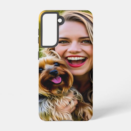 Add Yorkshire Terrier Photo Personalize Samsung Galaxyケース (裏面)