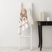 Add Your Baby Name Sherpa Blanket Throw シェルパブランケット (インサイチュ)