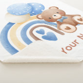 Add Your Baby Name Sherpa Blanket Throw シェルパブランケット (3/4)