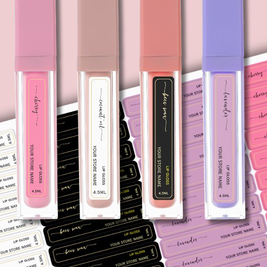 Add Your Brand Gold Border Product Labels ラベル