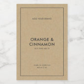 Add Your Brand Minimalist Kraft Product Label ワインラベル (シングルラベル)