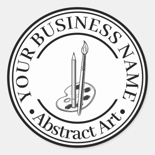 Add Your Business Logo Painter ラウンドシール (正面)