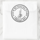 Add Your Business Logo Painter ラウンドシール (バッグ)