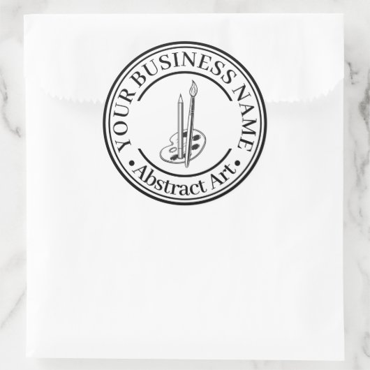 Add Your Business Logo Painter ラウンドシール (バッグ)