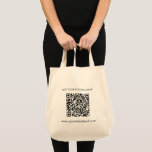 Add Your Business Website QR Code トートバッグ<br><div class="desc">Add your business website URL and business name by clicking the "Personalize" button. A unique QR code will be automatically generated for you when you add your web address in the QR code field provided.</div>