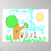 Add your Children's Artwork to this  ポスター (正面)