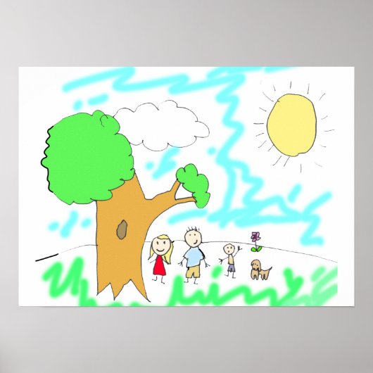 Add your Children's Artwork to this  ポスター (正面)