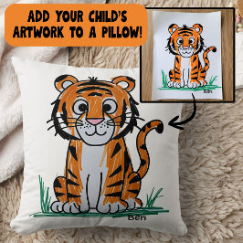 Add Your Child's Artwork to Home Decor  クッション