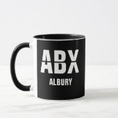 Add Your Code & City - Airport Code ABX ALBURY マグカップ (左)