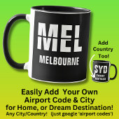 Add Your Code & City - Airport Code MEL MELBOURNE マグカップ