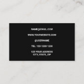 Add Your Custom Logo Circle Dark Professional 名刺 (裏面)