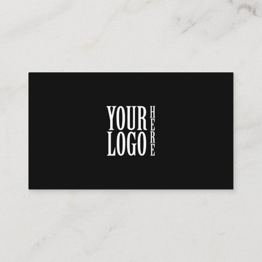 Add your custom logo circle professional black 名刺 (裏面)