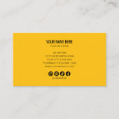 Add your custom logo circle professional black Gol 名刺 (正面)