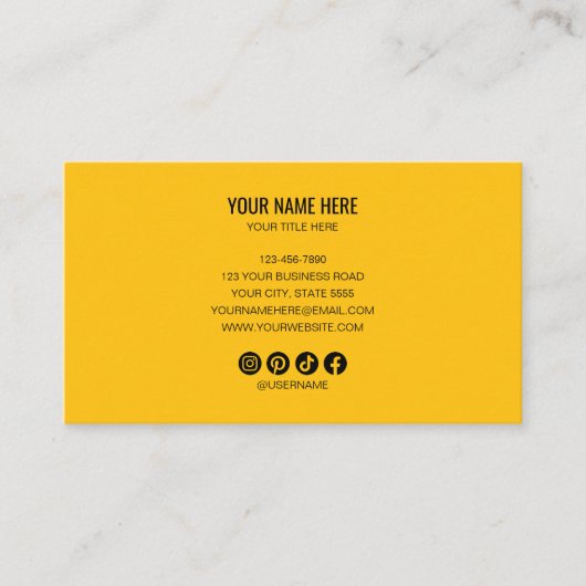 Add your custom logo circle professional black Gol 名刺 (正面)