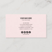 Add your custom logo circle professional Pink 名刺 (正面)