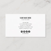 Add your custom logo circle professional White 名刺 (正面)