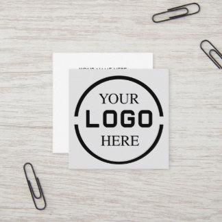 Add your custom logo circle  white スクエア名刺