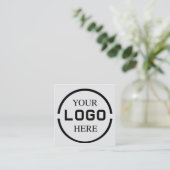 Add your custom logo circle  white スクエア名刺 (スタンド正面)