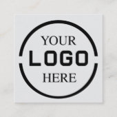 Add your custom logo circle  white スクエア名刺 (正面)