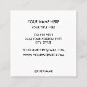 Add your custom logo circle  white スクエア名刺 (裏面)