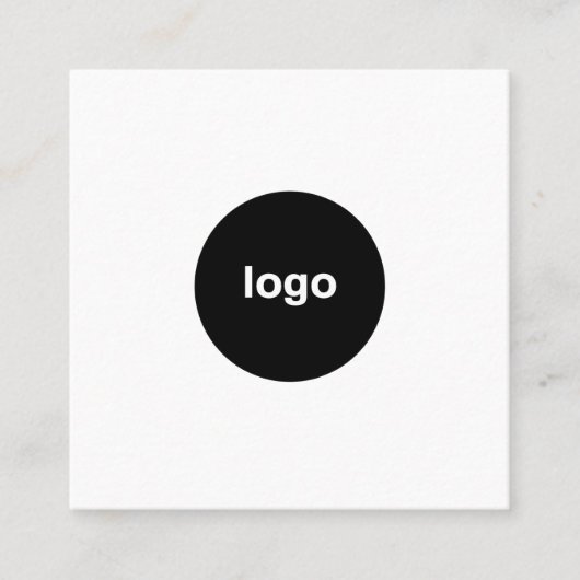 Add your custom logo circle  white スクエア名刺 (正面)