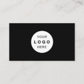 Add your custom logo professional black 名刺 (正面)