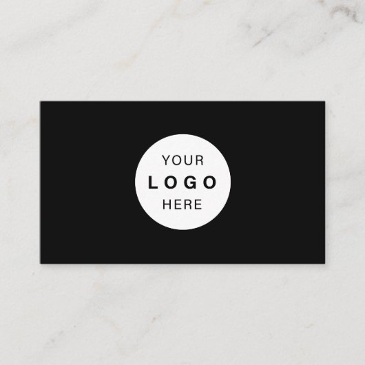 Add your custom logo professional black 名刺 (正面)