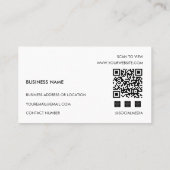 Add Your Custom Logo Rectangle Professional White 名刺 (裏面)
