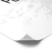 Add Your Custom Quote White Marble on Light Gray ポスター (角)