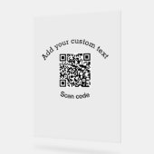 Add your custom text scan QR code business  アクリルサイン (傾斜)