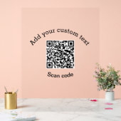 Add your custom text scan QR code business  アクリルサイン (ウェディング)