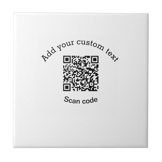 Add your custom text scan QR code business  タイル (正面)