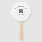 Add your custom text scan QR code business  ハンドファン (裏面)