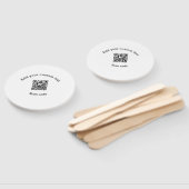 Add your custom text scan QR code business  ハンドファン (組立なし)