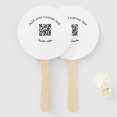 Add your custom text scan QR code business  ハンドファン (正面&裏面)