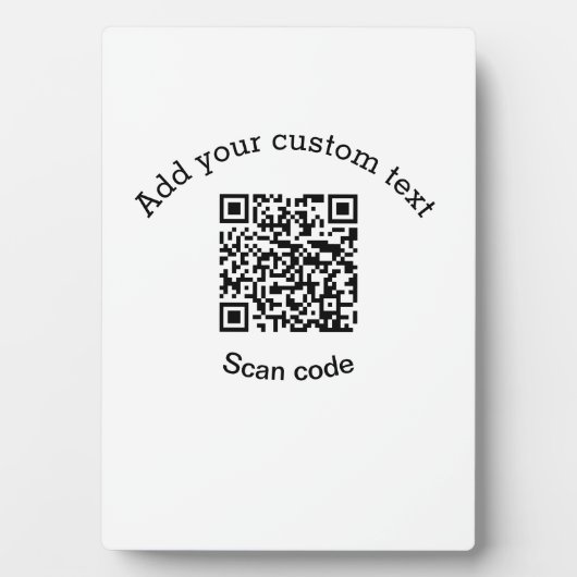 Add your custom text scan QR code business  フォトプラーク (正面)