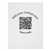 Add your custom text scan QR code business  ポスター (正面)