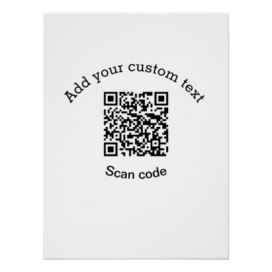 Add your custom text scan QR code business  ポスター (正面)