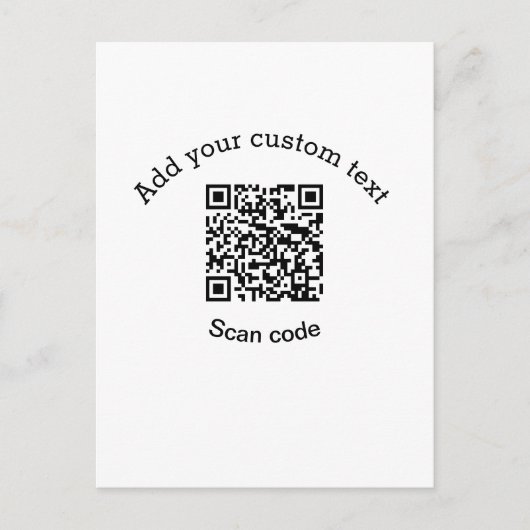 Add your custom text scan QR code business  ポストカード (正面)