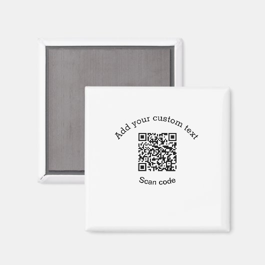 Add your custom text scan QR code business  マグネット (正面/裏面)