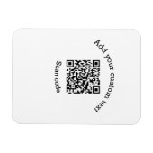 Add your custom text scan QR code business  マグネット (横)