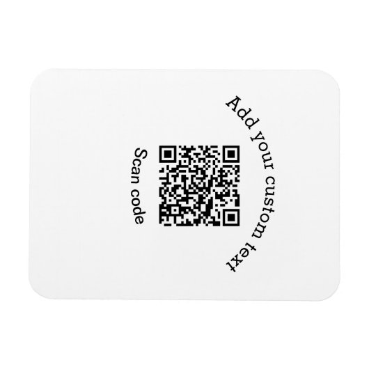 Add your custom text scan QR code business  マグネット (横)