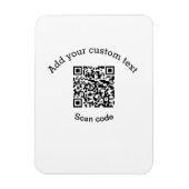 Add your custom text scan QR code business  マグネット (縦)