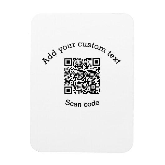 Add your custom text scan QR code business  マグネット (縦)