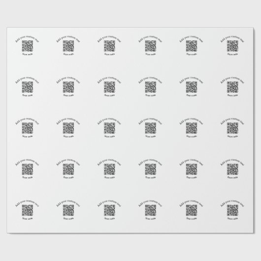 Add your custom text scan QR code business  ラッピングペーパー (フラット)